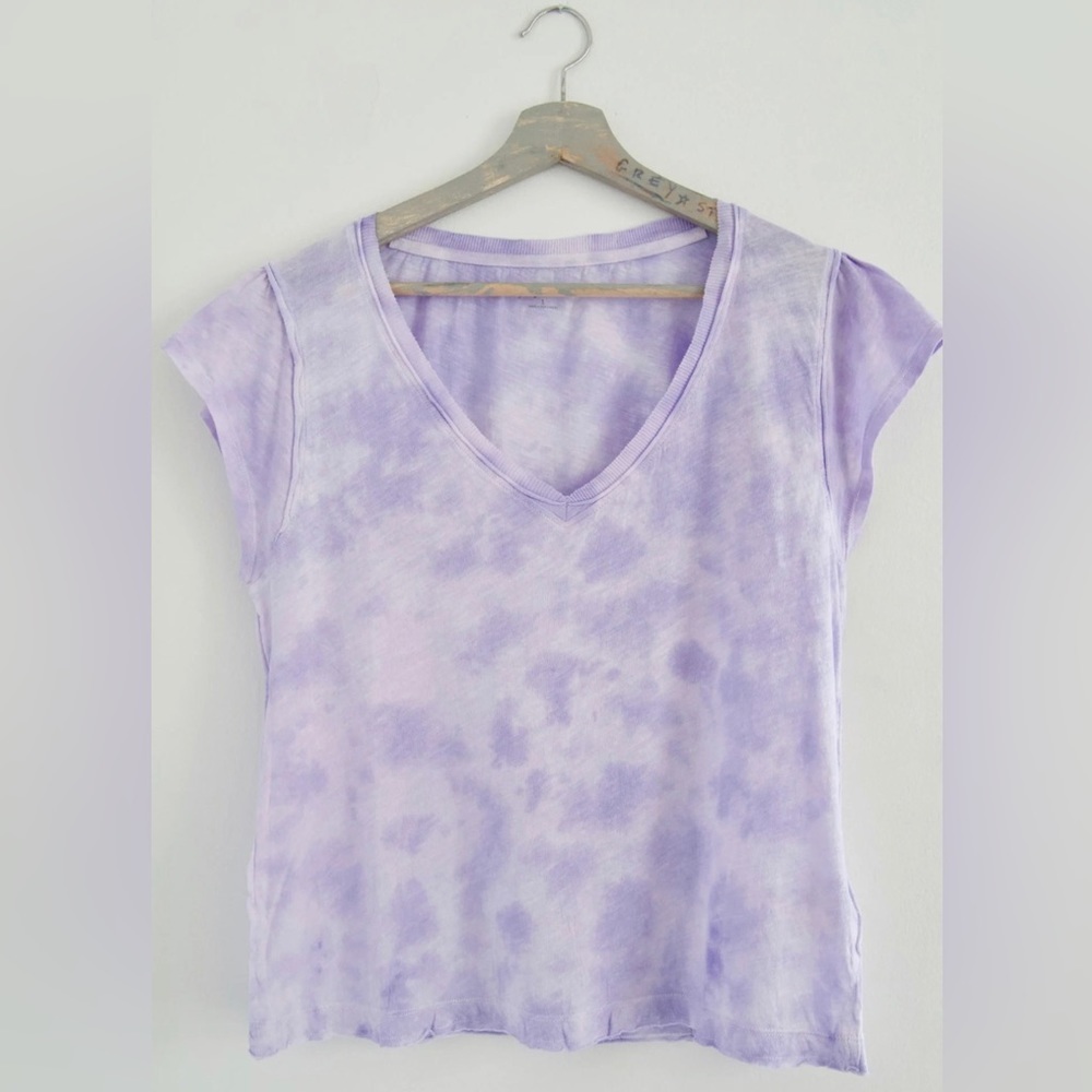 Grey State TD Imogene purple tie die shirt S